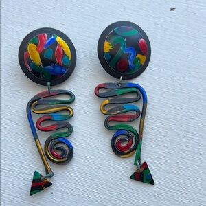Colorful Abstract Dangle Earrings